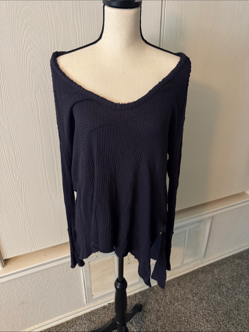 We The Free Womens Dark Blue Thermal Top